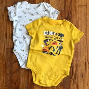 carter’s | construction onesie set | 6 months